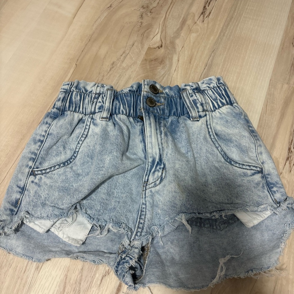 SO Blue Jean Shorts with Distressed Raw Hem